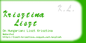 krisztina liszt business card